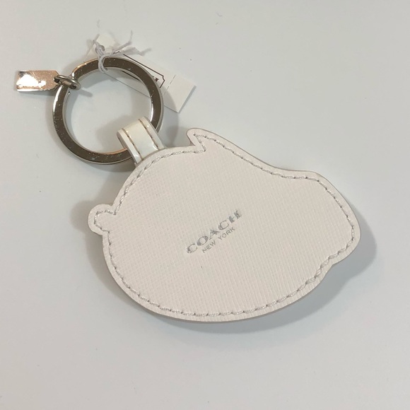 Coach | Accessories | Coach White Leather Rabbit Keychain Nwt F6253 ...
